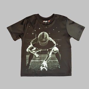 Fila Black Football Short Sleeve Tee